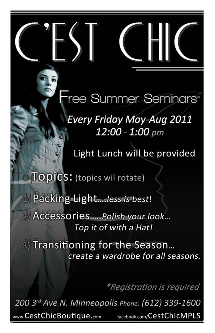 C'est Chic Black and White Poster