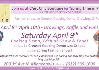 C’est Chic One Year Anniversary Print Ad – City Pages