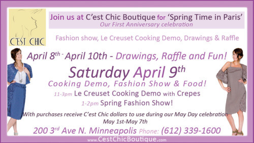 C'est Chic One Year Anniversary Print Ad - City Pages